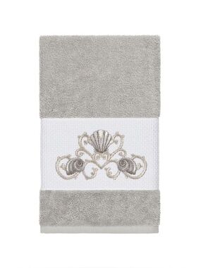 Two Hand Towels Authentic Hotel and Spa Turkish Cotton Shells Embroidered